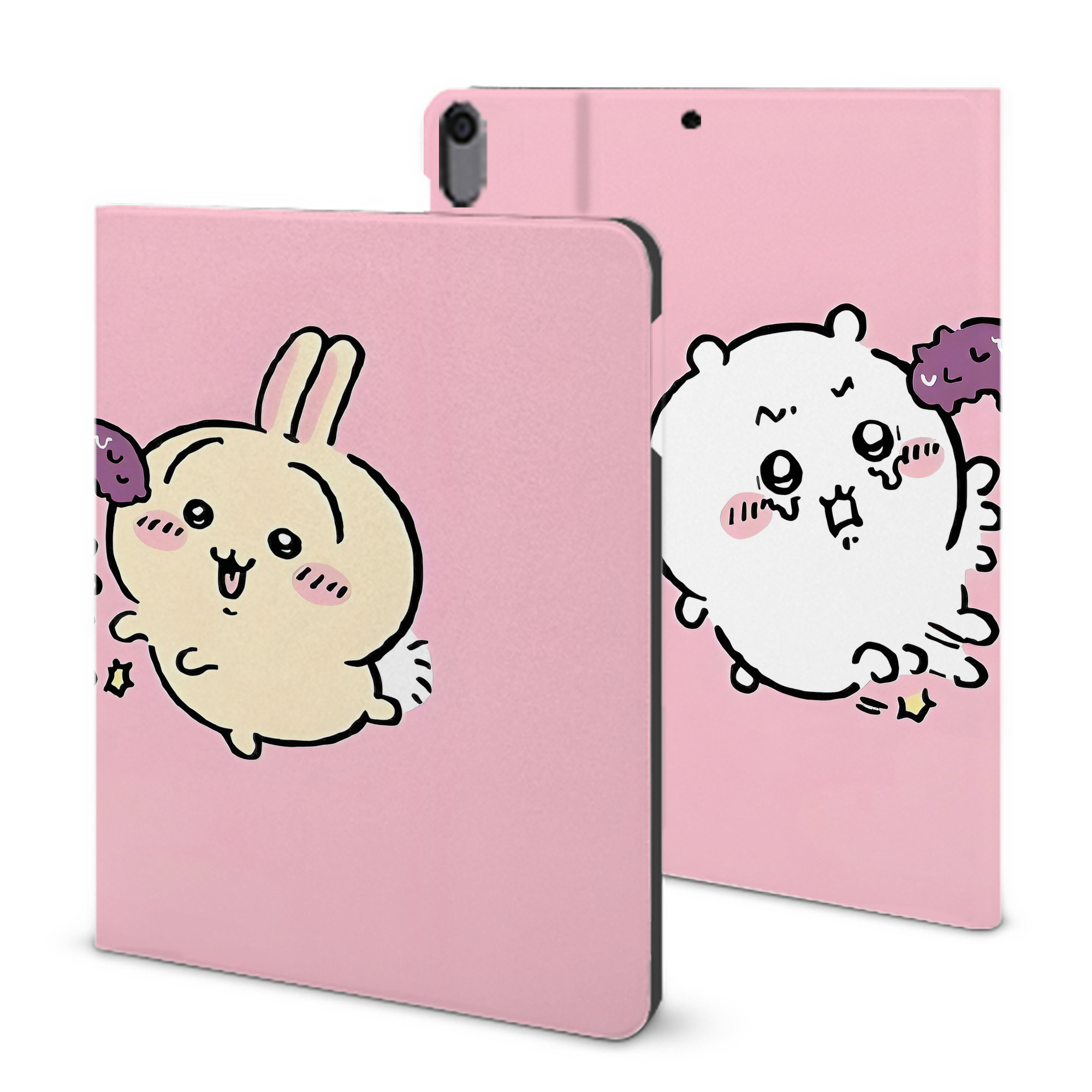 （画像用） ちいかわ Chii-kawa IPad ケース ブック型 PUレザー TPU 耐衝撃 軽量 薄型 ペン収納なし 全面保護 IPad 各モデル対応
